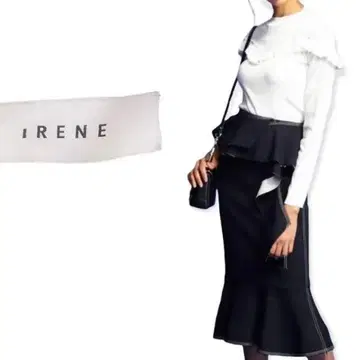 IRENE [새상품급] 레이어드 프릴 스커트 머메이드 일본제 네이비