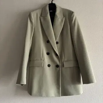 ZARA 테일러드 자켓 XS 라이트 그린