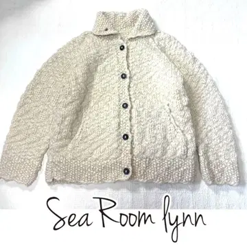 [ Sea Room lynn ] 아이보리 가디건 핸드니트 울