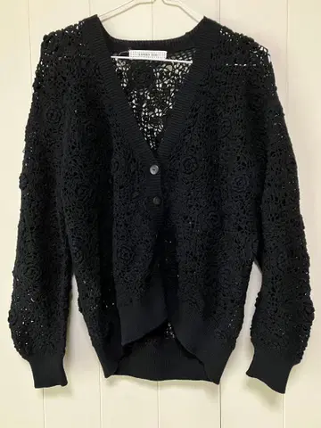 KANEKO ISAO 가디건 레이스편 블랙