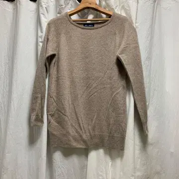 Frannel Work 캐시미어 베이지 긴팔 니트 스웨터