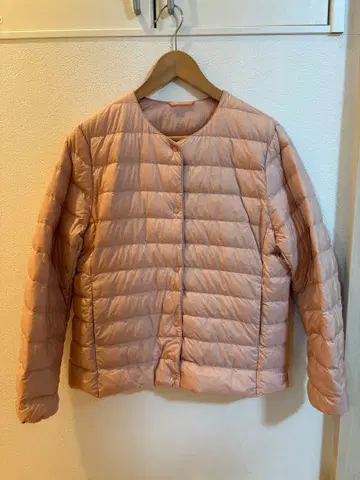 유니클로 울트라 라이트 다운 자켓 XL 핑크 수납 봉투 포함