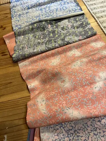 교유젠 히키소메 코몬 견본 옷감