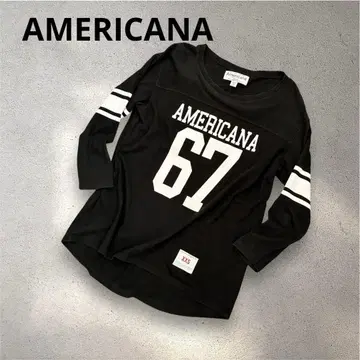 [ Americana ] 아메리카나 풋볼 T셔츠 7부 소매 블랙