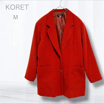 콜레트 빈티지 테일러드 자켓 어깨 패드 있음 다홍색 M 상당 긴 길이