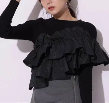 Mystrada 마이 스트라다 아지메 프릴 니트