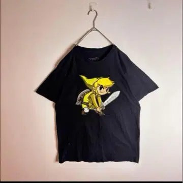 레어 젤다의 전설 링크 바람의 택트 T셔츠 블랙 구제 의류 게임 레어