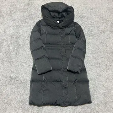 INDIVI 인디비 다운 코트 그레이 롱 기장 후드 부착 숄