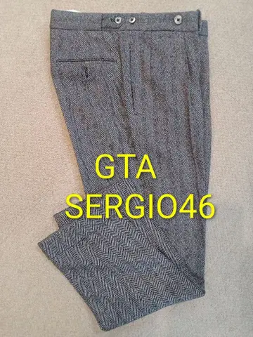 새상품급 GTA SERGIO 트윗 헤링본 무늬 GRAY 46 사이즈