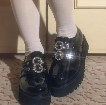 bubbles 더블 버클 로우 슈즈 39