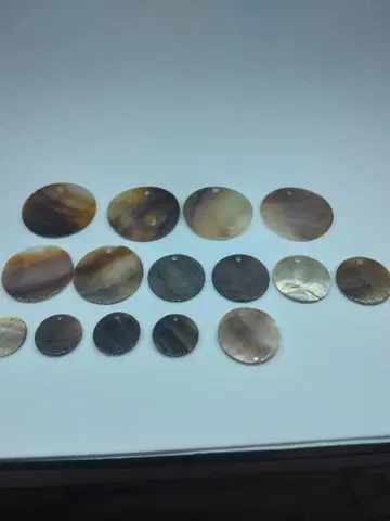 검은 나비 조개 쉘 부품 15개