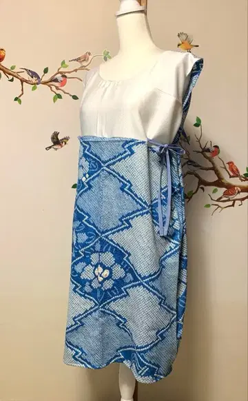 기모노 후리소데 리메이크 원피스 사이드 리본