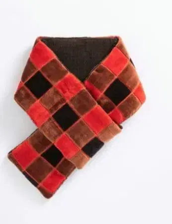 나카가와 마사시치 상점 천 안의 충전솜 머플러 파일 자카드