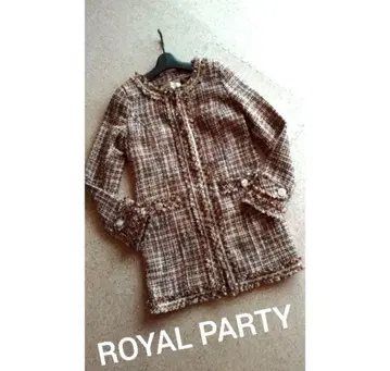 ROYAL PARTY 멋진 브라운 계열 트위드 코트