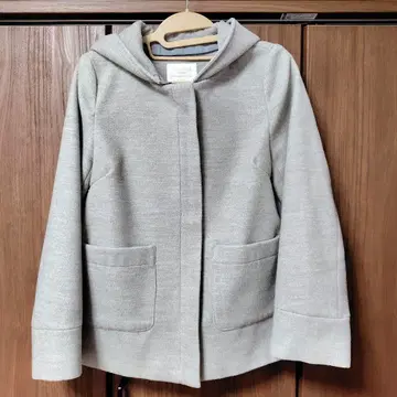 [ M 사이즈 ] Discoat 후드 부착 숏코트 그레이