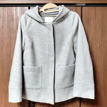 [ M 사이즈 ] Discoat 후드 부착 숏코트 그레이