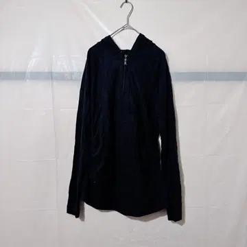 한정판 r:glow 블랙 하프 지퍼 후드티 [ S ] 후드티