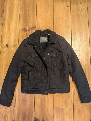 리바이스 블랙 데님 보아 자켓 여성용 S