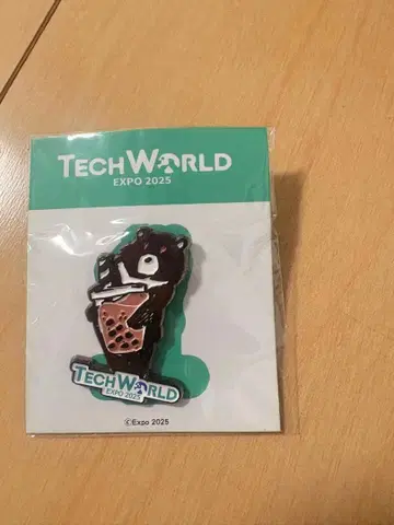 오사카 간사이 만박 2025 TECHWORLD 핀 배지