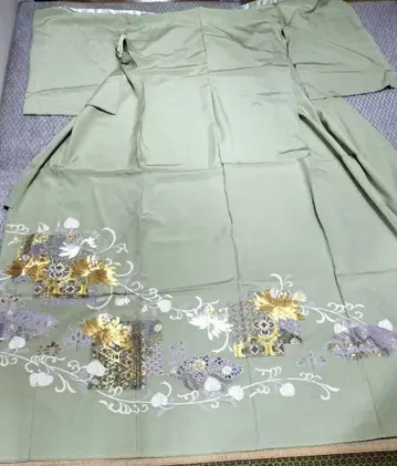 이로도메소데 순수 실크 교유젠 미재단