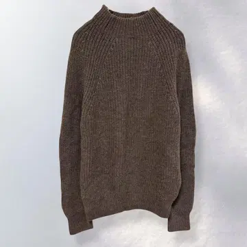 무인양품 울 하이넥 스웨터 니트 심플 무지 M [ i183