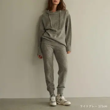 [새상품] lounge WRAY 캐시미어 실크 니트 셋업 그레이