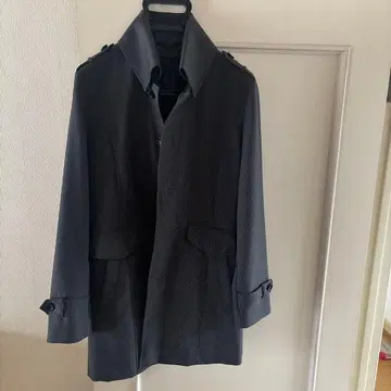 다크 그레이 하운드투스 싱글 트렌치코트 S 사이즈