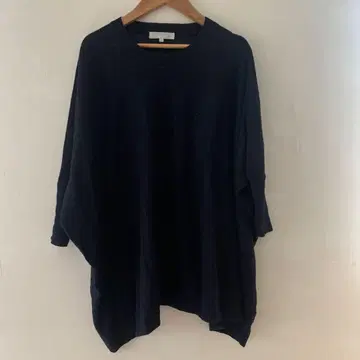 자유구 린넨 니트 돌먼 상의 그레이 여성용 네이비 네이비 컬러