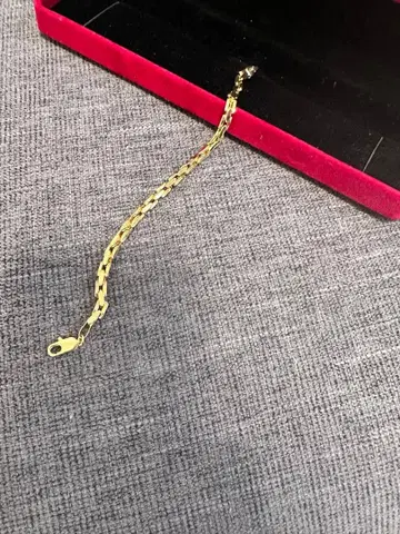 유품 정리 목걸이 여성용 골드 컬러 20cm 17g