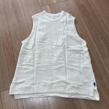 내추럴 런드리 코튼 린넨 쭈리 슬릿 베스트