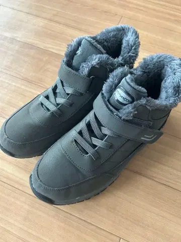 내열 내마모성 두꺼운 밑창 부츠 복슬복슬 26cm 부츠 그레이