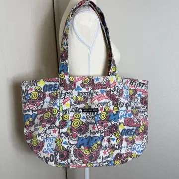 새상품급 히스테릭 미니 컬러풀 마더 토트백 코튼 원단 대용량