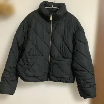 ZARA 충전솜 블루종 집업 블랙 M