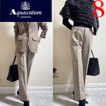 새상품급! 아쿠아 스큐텀 핀스트라이프 울 세미 와이드 팬츠 L 8