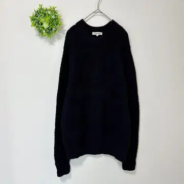 [ 글로벌 워크 ] 긴팔 니트 S 네이비 U넥 무지 캐주얼 돌려입기