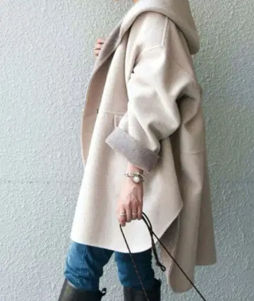 SHIPS any 후드 부착 오버 사이즈 자켓 베이지