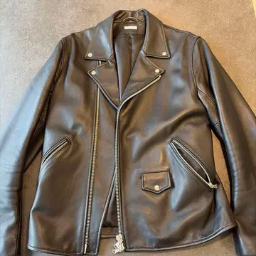 BEAUTY&YOUTH 블랙 더블 라이더 자켓