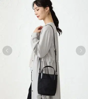 AMACA DAVIS 데이비스 시리즈 블랙 나일론 숄더백