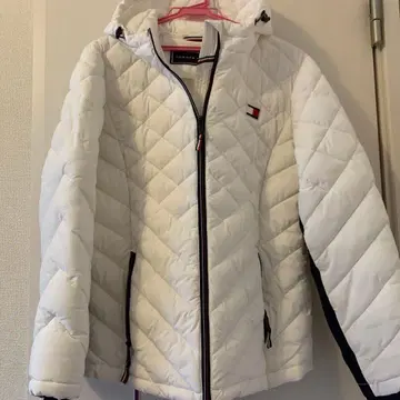 TOMMY HILFIGER 화이트 퀼팅 다운 자켓 L