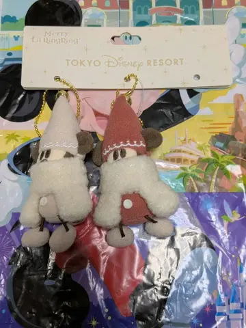 디즈니 크리스마스 리루린린 봉제 인형 키체인