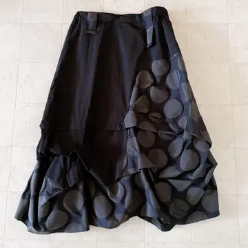 메후 도트 롱 스커트 블랙 38 M