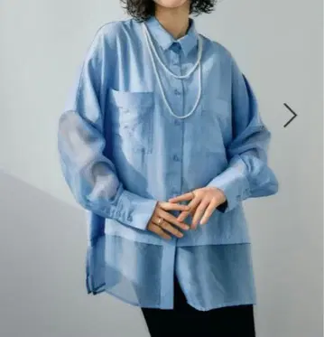 미사용 새상품 렙심 절개 판초 셔츠