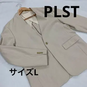PLST 노카라 자켓 라이트 베이지 L #3097