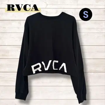 RVCA/루카 블랙 크롭 긴팔 티셔츠 S 사이즈