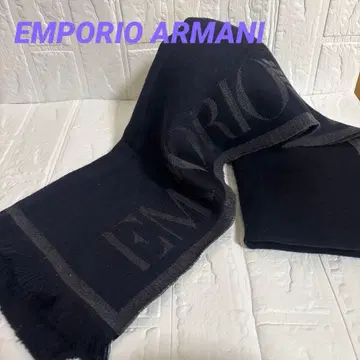 EMPORIO ARMANI 네이비 램스울 100% 이탈리아제