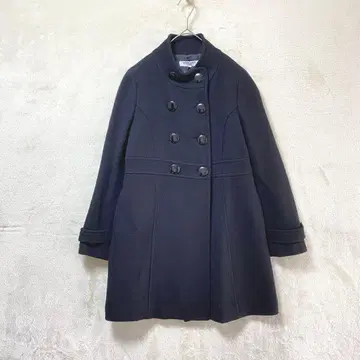 내추럴 뷰티 베이직 / P 코트 / M / 스탠드 카라 더블 블랙