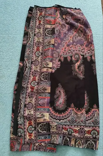 Pastel Maim 페이즐리 무늬 롱 스커트