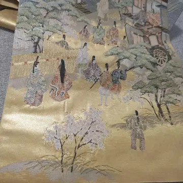 오미 고교도 골드 후쿠로 오비 골드 컬러 육통