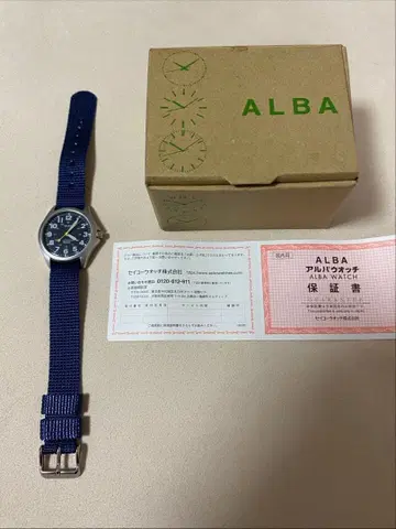 ALBA 아날로그 쿼츠 손목시계 네이비