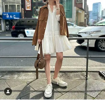 완판템 MARILYN MOON 티어드 드레스 화이트